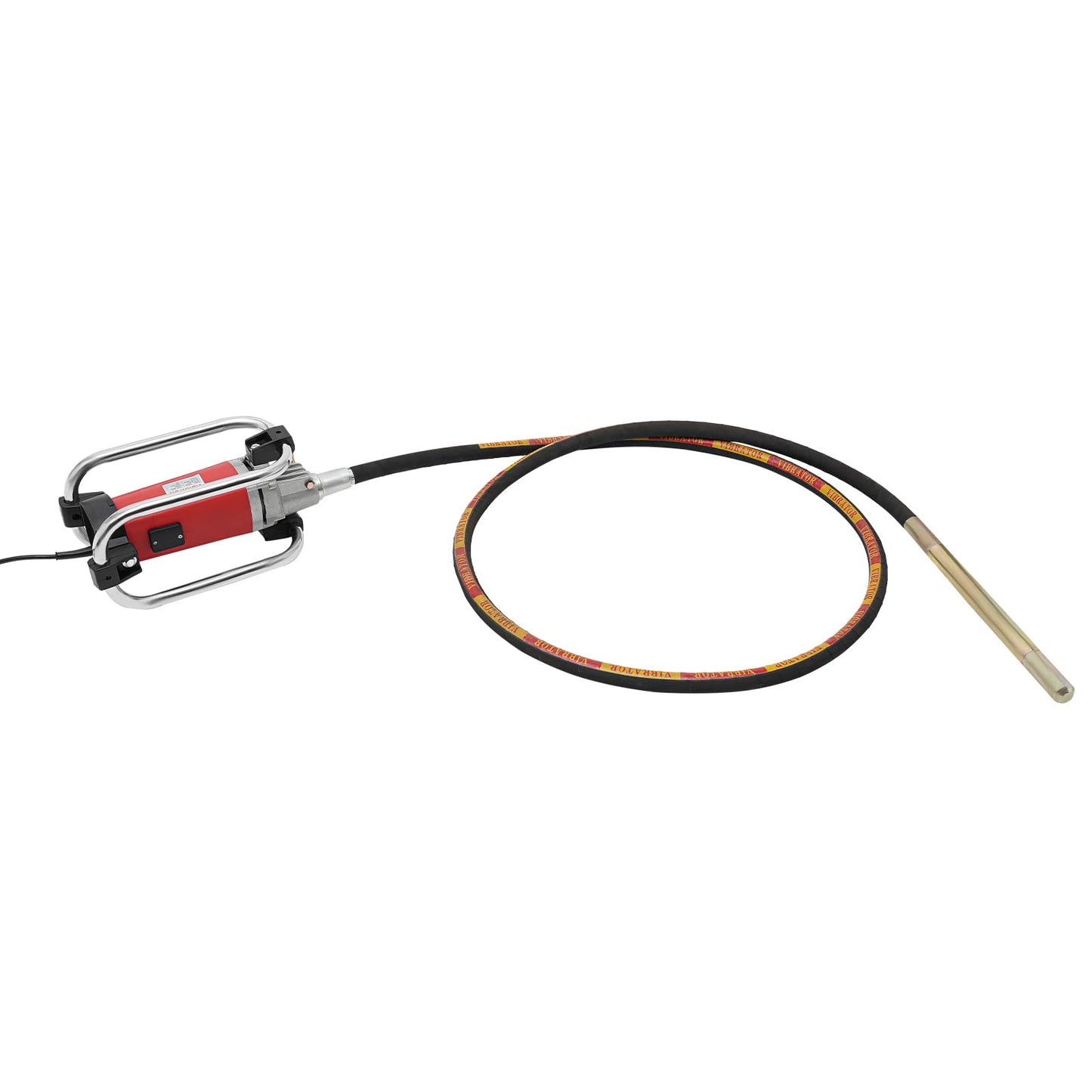 Electric Concrete Vibrator, 2000W 4300r/min, Copper Motor Handheld Concrete Vibrating Tool, Portable Pencil Cement Vibrator with Shaft of 13.12ft / 4m, Remove Air Bubble and Level Concrete (Red)
