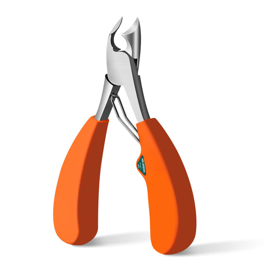 MR.GREEN Toenail Clipper Stainless Steel Ingrown Nail Cutter Good at Cutting Thick and Hard Nails Pedicure Tools (Orange)