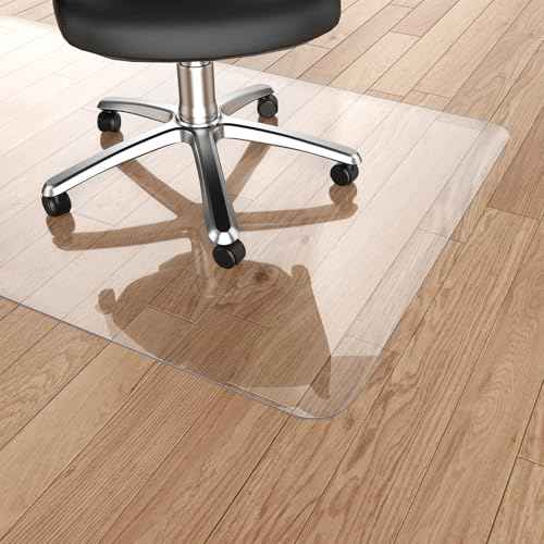 Warmstar Clear Office Chair Mat for Hardwood Floor,30"x48" Plastic Floor Mat Rolling Mat for Office Chair, Desk Chair Mat Wood Tile Floor Mat for Office & Home