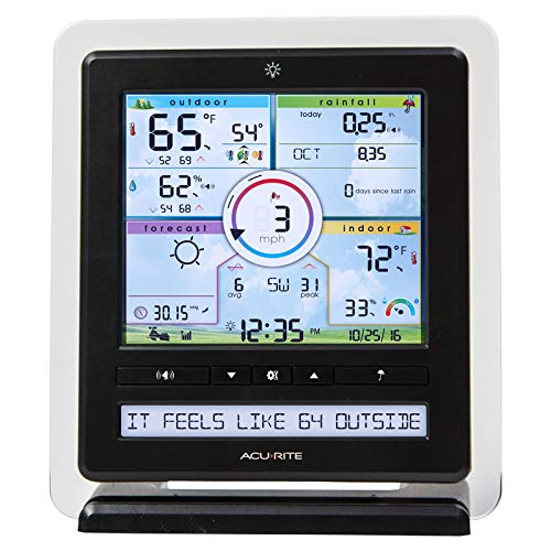 AcuRite Iris (5-in-1) Wireless Indoor/Outdoor Weather Station with Color Display for Hyperlocal Weather Conditions (01536MCBA1)