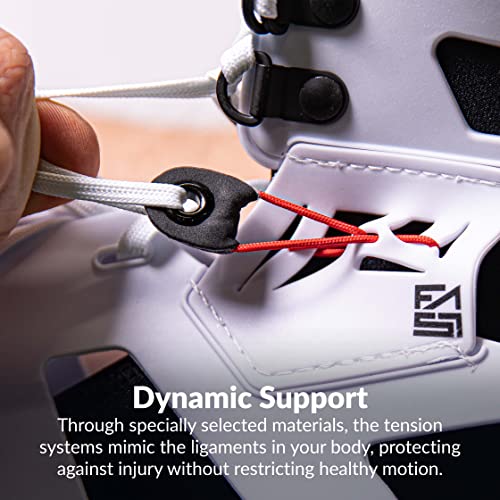 IFAST Ankle Brace - Ankle Stabilizer For Men & Women - Great For Basketball, Volleyball, Soccer & More! (Large, White, Pair)