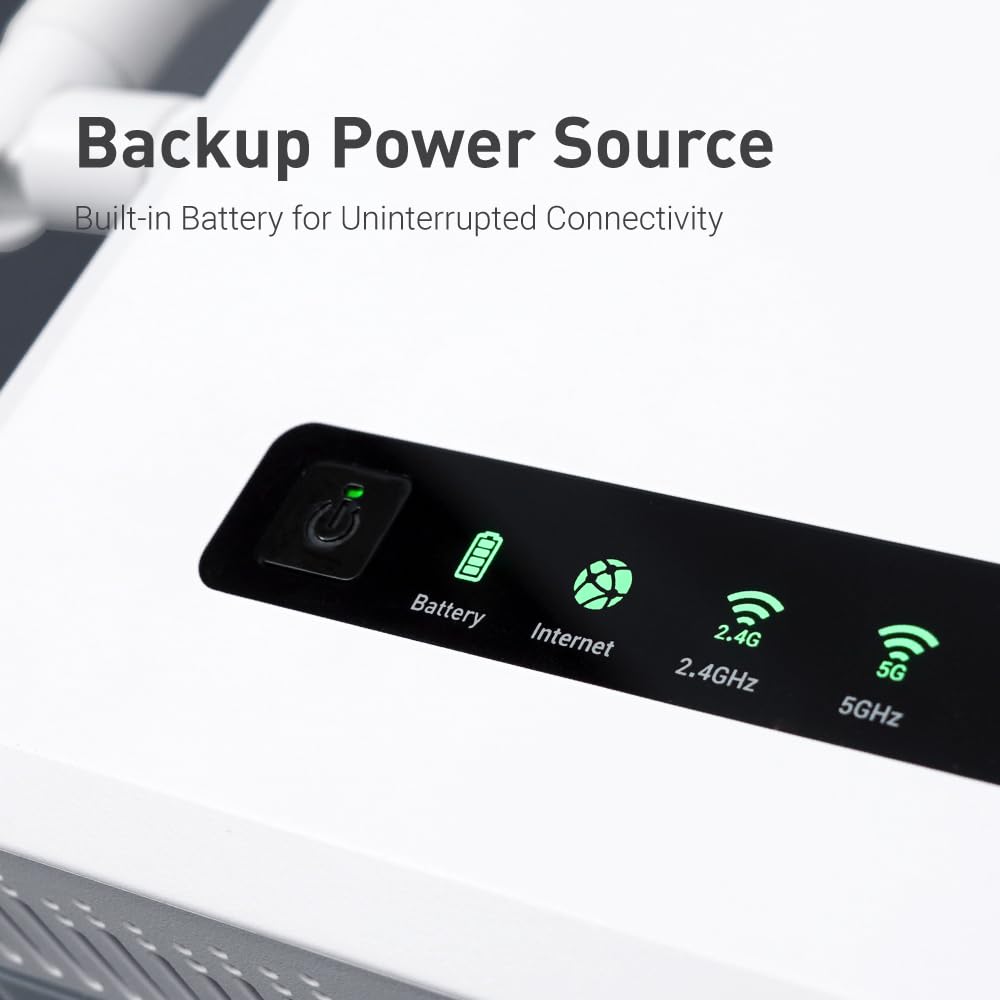 GL.iNet GL-XE3000 (Puli AX) 5G Router with Dual SIM Card Slot, Wi-Fi 6 Cellular Routers, Built-in Battery, Multi-WAN, VPN, OpenWrt, Secure 5G Router for Office, Retail, Events, Business