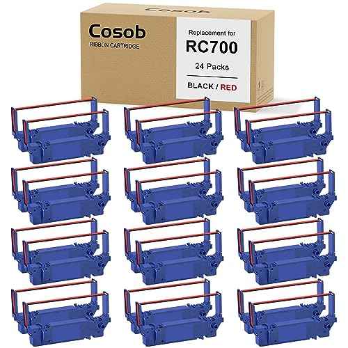 24 Pack Compatible Ribbon Replacement for Star Printer Ribbon SP700 SP-700 RC700 RC-700 Use with SP700BR RC700BR SP712 SP712R SP717 SP742R SP747 SP740 Printer (Black and Red)