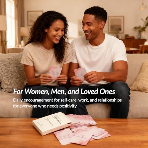 2026 Daily Affirmation Cards, 365 Positive Affirmation Cards for Women & Men, Inspirational Quote Card Divided by 12 Months, Birthday, Christmas & New Year Gifts for Women