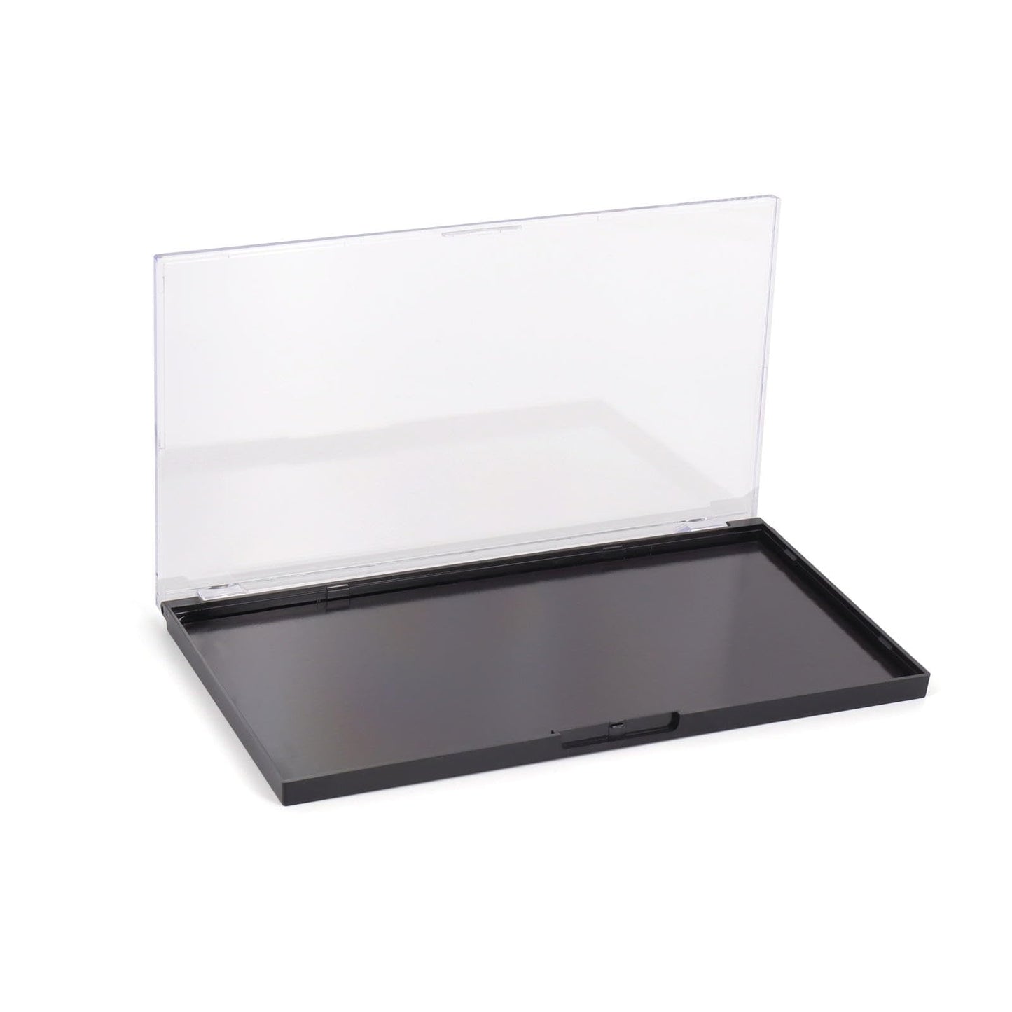 Magnetic Makeup Palette with Clear Top, 3Pack Empty Eyeshadow Pan Dispensing Storage Box with 60Pcs Adhesive Metal Stickers for DIY Cosmetics Lipstick Blush Powder-7.71”X4.33”Palette