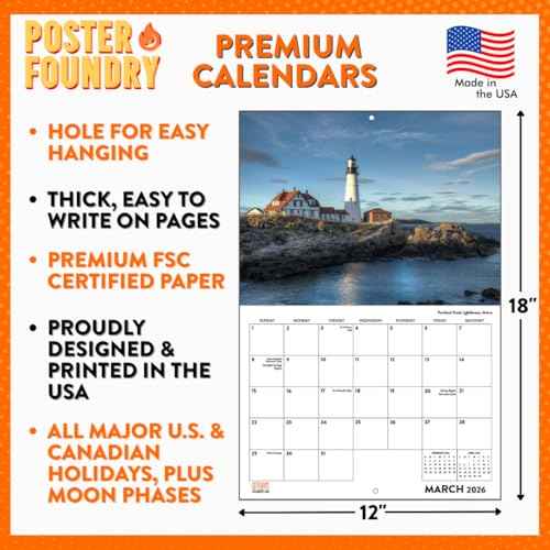 National Parks Calendar 2026 Monthly Park Gifts Wall Calendar Nature 12 Month | American Made In The USA