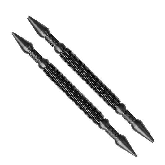 TYRWEEY 2-Piece Nail Setter Dual Head NailSet, Dual Head Nail Setter, Spring Loaded Center Hole Punch, Hand Tool for Metal or Wood features 1/16-in, 1/32-in, 1/8-in, 3/32-in