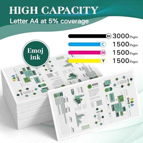 LC406 Ink Cartridges Replacement Compatible for Brother Printer MFC-J4535DW MFC-J4335DW MFC-J5855DW MFC-J6555DW MFC-J6955DW for LC406 LC406XL Ink Cartridges (4 Pack)