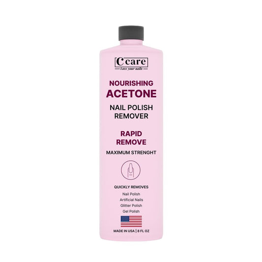 Nourishing Acetone Nail Polish Remover | Professional Quality | Rapidly Removes Natural, Natural, Gel, Acrylic, and Glitter Nails | 16 Fl oz