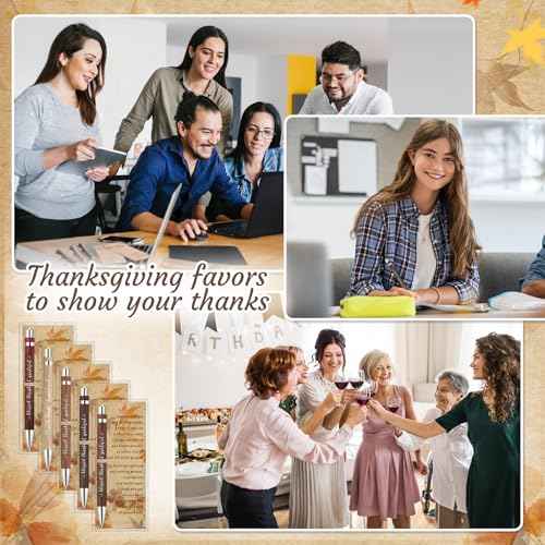 Epakh 75 Sets Thanksgiving Gifts Bulk, Fall Pens with Greeting Cards, Fall Party Favors for Adults, Friendsgiving Party Favors, Thanksgiving Gifts for Coworker, Teacher, Employee, Office Supplies