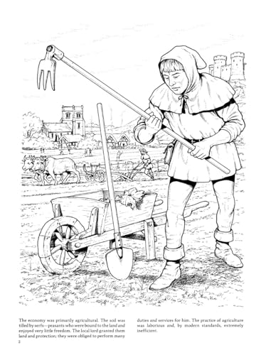 Life in a Medieval Castle and Village Coloring Book (Dover World History Coloring Books)