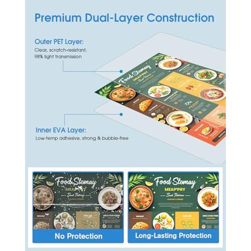 KTRIO 500 Pack Laminating Sheets, Hold 8.5 x 11 Inches, 3 MIL Thermal Laminating Pouches, 9 x 11.5 Laminate Sheets for Laminator, Clear Lamination Sheet Paper, Letter Size, Office School Home Supplies
