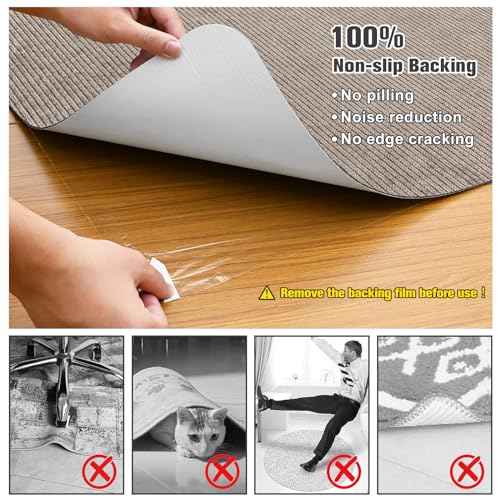 Placoot Desk Chair Mat for Hardwood Floor Corduroy Surface 1/6" Thick 55"x35" Office Chair Mat for Rolling Chairs-100% Large Anti-Slip Backing Under Desk Low-Pile Office Rug Floor Mat