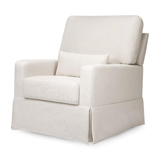 Namesake Crawford Pillowback Comfort Swivel Glider in Performance Cream Eco-Weave, Water Repellent & Stain Resistant, Greenguard Gold & CertiPUR-US Certified