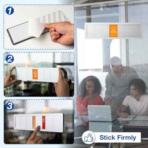 Office Door Signs,7 Options-Do Not Disturb, Out of Office, In a Meeting, Working Remotely,Please Knock, Back Soon, Come in Welcome Privacy Door Signs Available and Away for Conference Room & Meeting