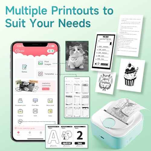 Phomemo Sticker Printer, Q02 Print Pods Mini Printer Thermal Bluetooth Sticker Maker with 3 Rolls Paper, for DIY Creation, Study Notes, Memo, List, Work Plan,Journaling, Gifts