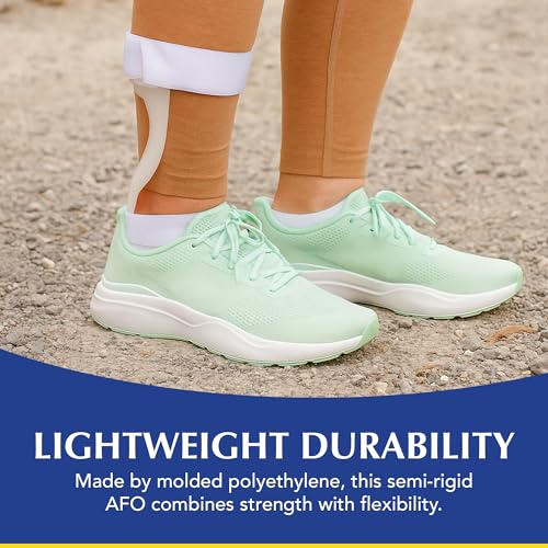 Brace Direct Semi-Rigid Leaf Spring AFO for Foot Drop - Lightweight Posterior Ankle-Foot Orthosis - Trimmable Fit (Women’s Right)