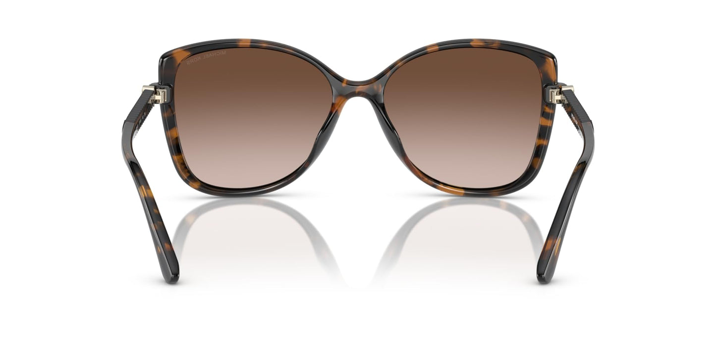 Michael Kors Women's MK2181U Malta Universal Fit Butterfly Sunglasses, Dark Tortoise/Brown Gradient Polarized, 58 mm