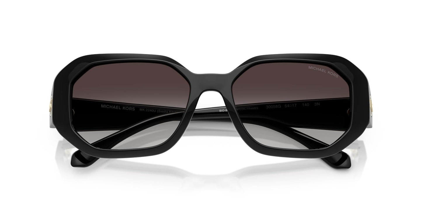 Michael Kors MK2240U Siesta Key Sunglasses, Black/Dark Grey Gradient, 54 mm