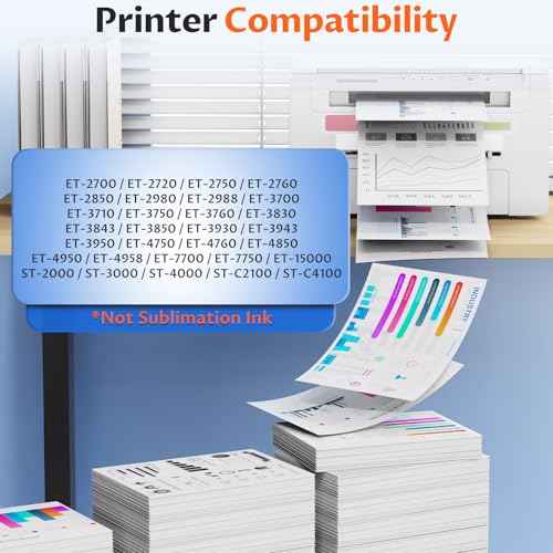 502 Ink Refill Bottles Eco Tank ET-2850 ET-3850 ET-4850 ET-15000 Compatible for E-pson 502 Ink Refill Bottle 4-Pack for ET-2850 ET-3850 ET-4850 ET-5000 ET-2980 ET-3843 ET-3950 ET-4950 ET-3760 ET-2760