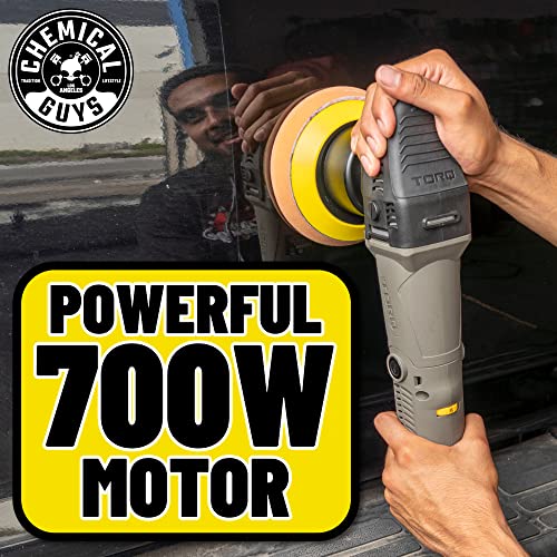 Chemical Guys TORQX Random Orbital Polisher Complete Car Detailing Kit - Pads, Pad Cleaner, Conditioner & Towels, Safe for Cars, Trucks, SUVs, Motorcycles & More, 700W 8mm Throw - 12-Piece