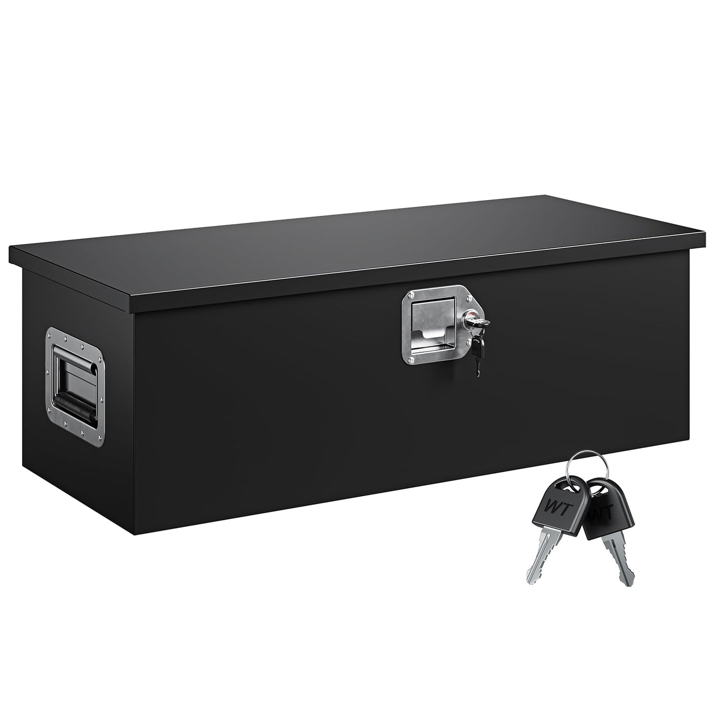 Yizosh 30 Inch Steel Heavy Duty Truck Bed Tool Box, Trailer Tongue Tool Box with Lock and Keys, Tool Box for Storage, Utility Trailer Tool Box for Truck, Pickup, RV, Trailer