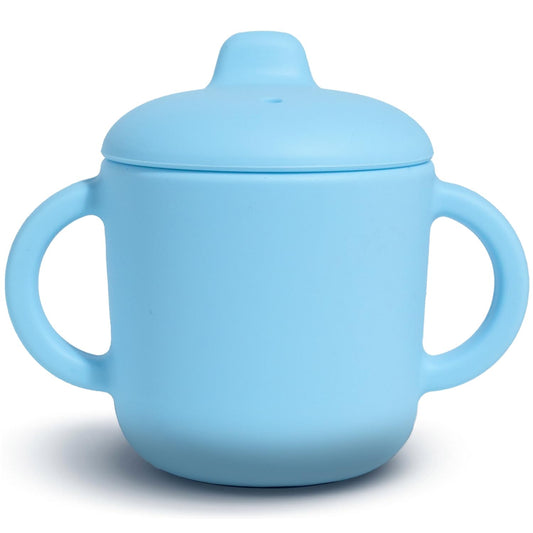 Silicone Sippy Cups for Baby 6 Months+, Leak Proof 5oz, Microwavable for 1+ Year Old (Gray)