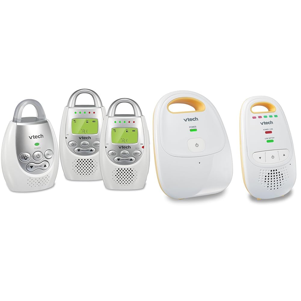 VTech Audio Baby Monitor Bundle with up to 1,000 ft Range and Rechargeable Battery | 2 Parent Units