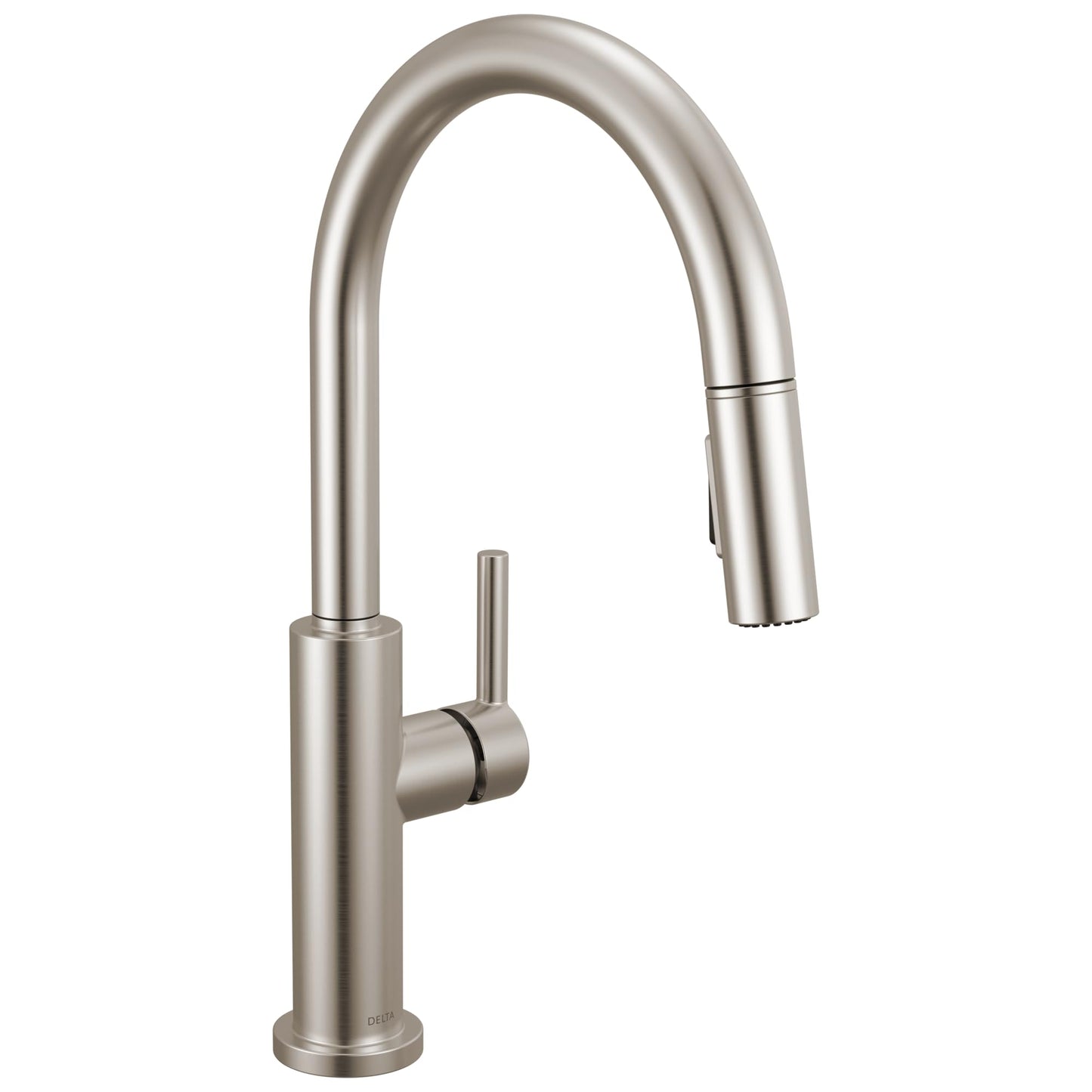 Delta Faucet Nicoli Kitchen Faucet with Pull Down Sprayer, Modern Brushed Nickel, Single Hole, Stainless Steel 19867LF-SS