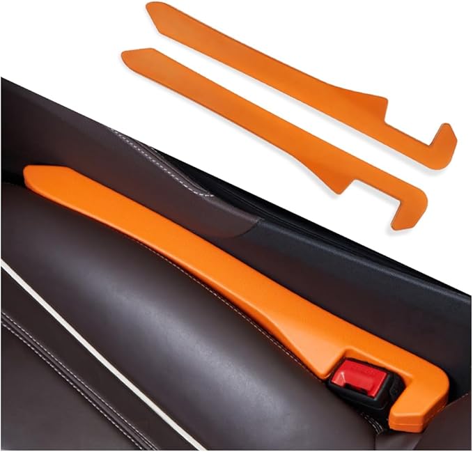 IHOTDER Super Flexible Car Seat Gap Filler,Durable Car Organizer Between Seats for Tightly Filling Seat Gaps,Universal CCar Side Seat Gap Filler CCar Accessories for Women & Men (Orange/2PCS)â¦