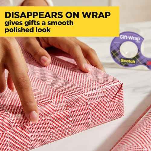 Scotch Gift Wrap Tape with Scotch Desktop Dispenser, 6 Rolls of 3/4" x 1000" Each Plus 1 Desktop Tape Dispenser, Great for Gift Wrapping