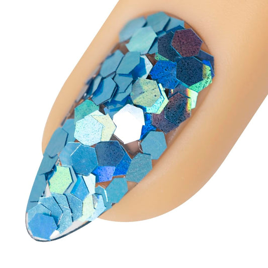 Young Nails Art Glitters - Premium Loose Nail Glitter Powder for Acrylic Nails & Gel Nails, Nail Sequins, Nail Sparkles, Nail Art Powder, Fine & Chunky Glitter, Durable, Muscles Muscles, 1 oz