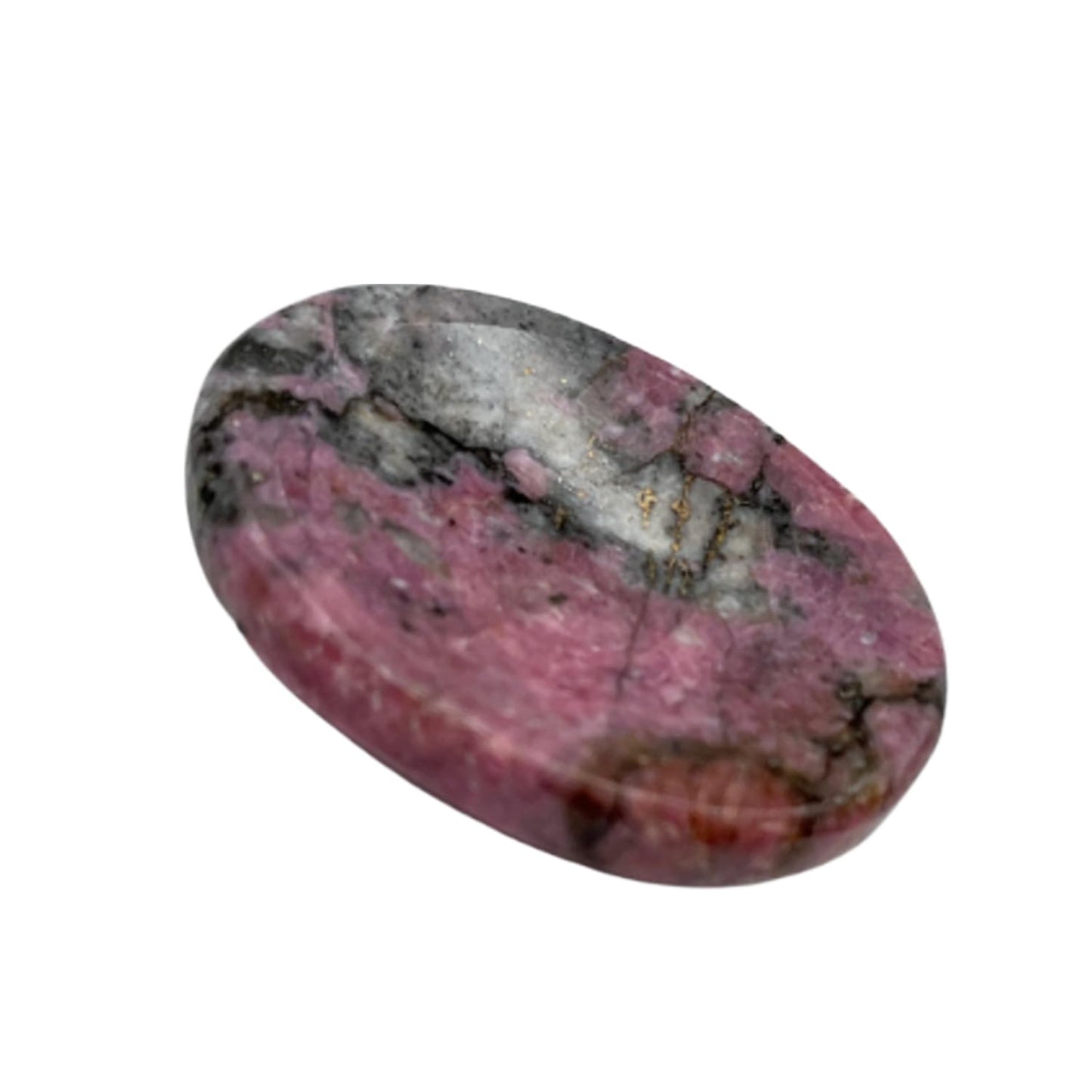 GEMSCITE Rhodonite Thumb Worry Stones Metaphysical Gemstone Crystal Healing Reiki Men Women Gift FENG Shui Positive Energy Love Wellness Palm Stones Wicca Powerful