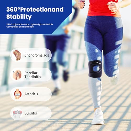 Galvaran Patellar Knee Brace Support Strap Knee Pain Relief Adjustable Knee Strap for Tendonitis, Arthritis, Jumpers, Tennis Running Injury Recovery (X-Large)