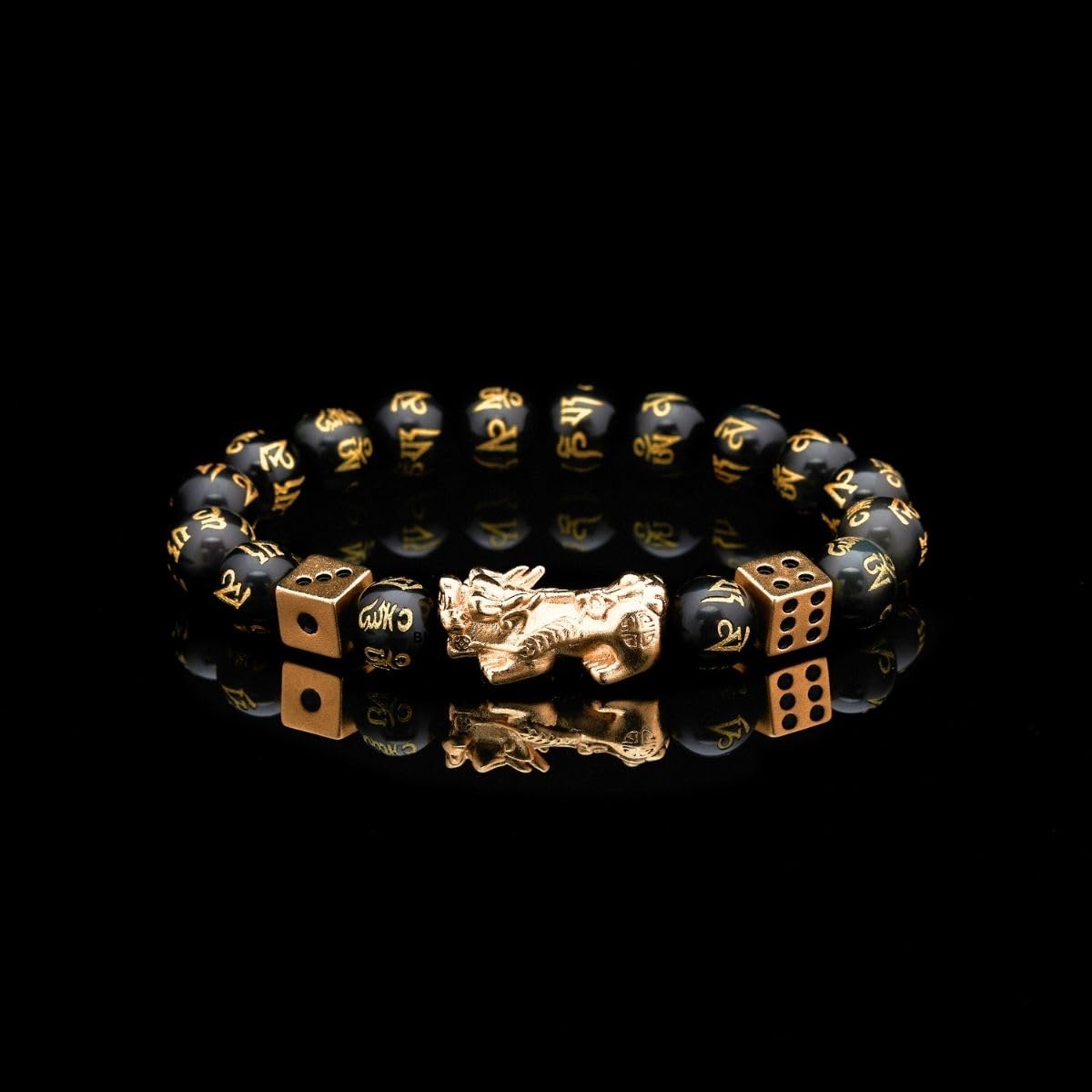 Buddha & Karma Debt Relief & Gambling Luck Pi Xiu/Pi Yao Bracelet – Feng Shui Lucky Charm for Wealth, Protection & Prosperity – Energy Healing Jewelry for Men & Women