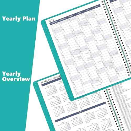 2026 Weekly Appointment Book & Planner - Large 2026 Daily Hourly Planner, JAN 2026 - DEC 2026, 8.5" x 11", Appointment Book with 15-Minute Interval, Thick Paper, Pocket, Turquoise