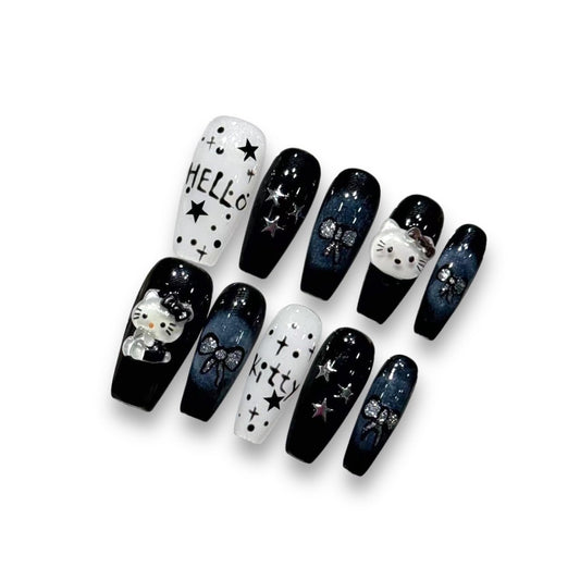 Anime Press on Nails Kawaii Press on Nails Kuromi Press on Nails pochacco Press on Nails Anime 3D Nail Decal Anime Press on Nails Nana (BLKKIT)