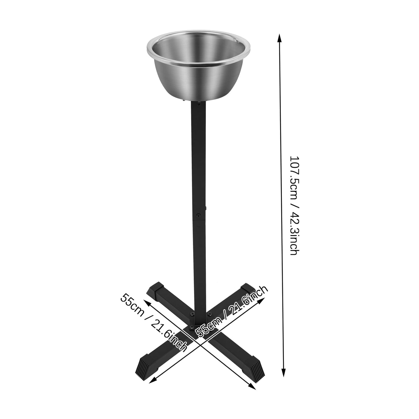 Netcoin Portable Gym Chalk Stand, Freestanding Chalk Holder with Stainless Steel Bowl, Gym Chalk Holder Bucket for Gymnastics Weight Lifting Climbing Accessories
