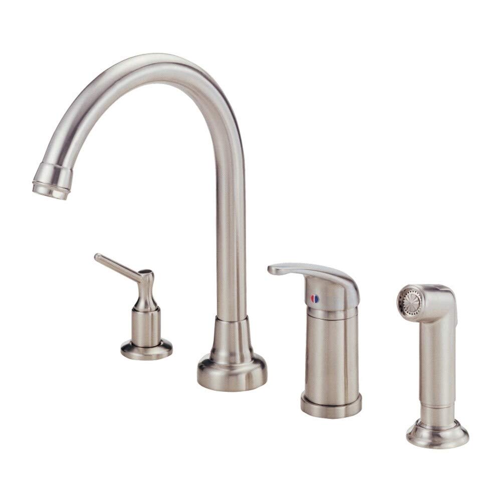 Gerber Plumbing Melrose Single Handle Kitchen Faucet with Side Spray and Soap Dispenser