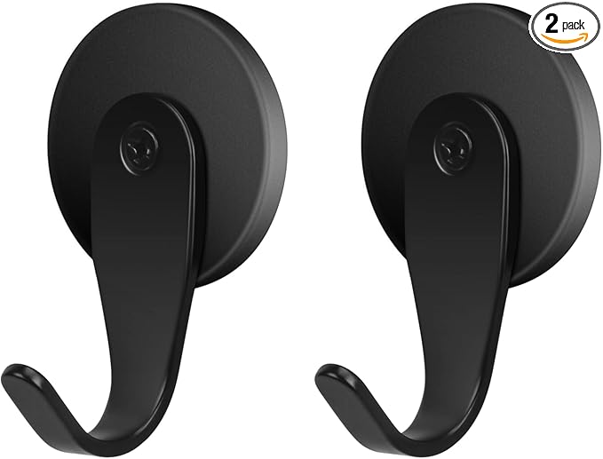 FYY Magnetic Wreath Hanger, 2 Pack Heavy Duty Magnets with Hook for Refrigerator, Christmas Decoration Magnetic Hooks for Metal Front Door, Cruise Hook Hanger for Hanging Cabins Grill Coat Pattern 2