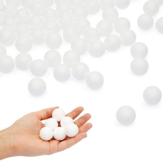 LOMIMOS 24pcs Foam Balls, 5cm/2inch White Craft Round Balls for Flower Arrangement Arts & Crafts DIY Supplies