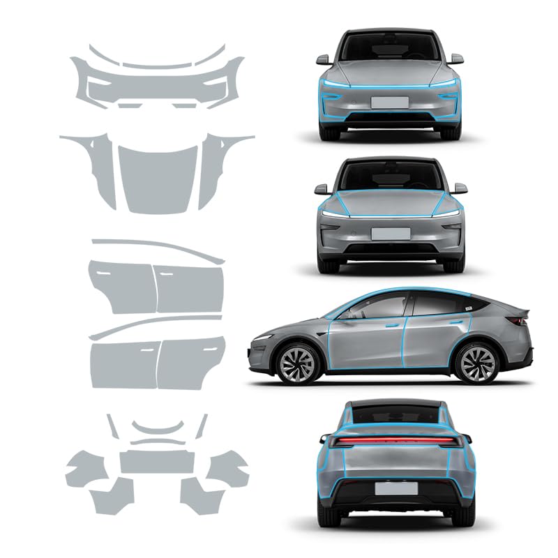 Suitable for 2025 2026 Tesla ModelYJuniper Body pre-Cutting 8.5 MIL TPU PPF high-Definition Transparent car Scratch self-Healing External Accessories pre-Cutting Paint Protective Film.