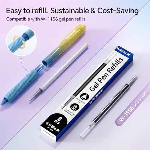 WRITECH Gel Pens Fine Point: 1.0mm Black Ink Retractable 4ct Smooth Writing with Aesthetic Gradient Color Barrel for Journaling Note Taking Silent Click No Smear Nebula Pen Set