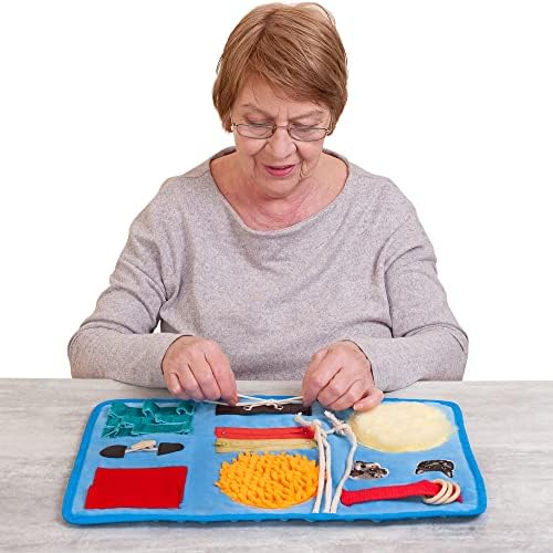 ODOXIA Fidget Blanket for Dementia | Calming & Comforting Dementia Activities for Seniors | Dementia Products for Elderly | Sensory Blanket | Helps with Alzheimerâs, Dementia, Aspergerâs, Autism