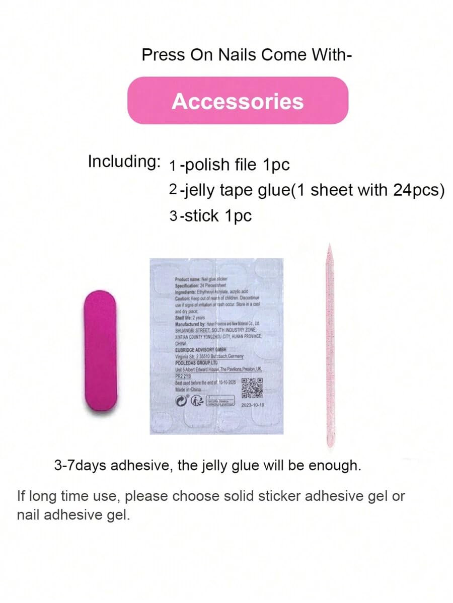 10Pcs Medium Almond Handmade Press On Nails | Easy Apply & Remove, Reusable Salon Quality Nails | Fresh Nude & Green Fake Nails with 3D Floral, Gold Star & Line Accents (5U09, S)