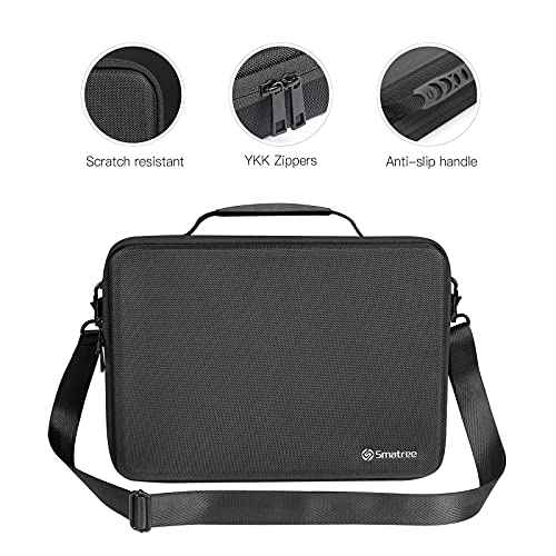 Smatree Hard Shoulder Bag for 13-14.2 inch MacBook Pro M5 2025, MacBook Air M4 2025/2024/2022, iPad Pro M5 2025/M4 2024,iPad Air M3 2025, MacBookPro 2024 M4/2023/2021 A2918/A2992 Carrying Case (Black)