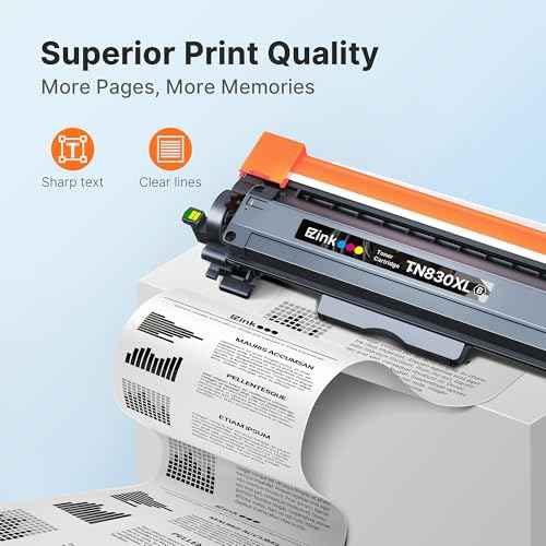 E-Z Ink Compatible TN830 Toner Cartridge Replacement for Brother TN830 TN830XL TN 830 Toner Cartridges to use with HL-L2460DW DCP-L2640DW HL-L2400D HL-L2480DW HL-L2405W MFC-L2820DW Printer (1 Black)