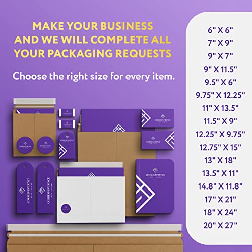 White Kraft Rigid Mailers, 17 x 21 Inches. Pack of 10 Paperboard Envelopes. Sturdy Stay Flat Mailers with Self-Seal Closure. Recyclable Hard Envelopes for Mailing. Stayflat Mailer