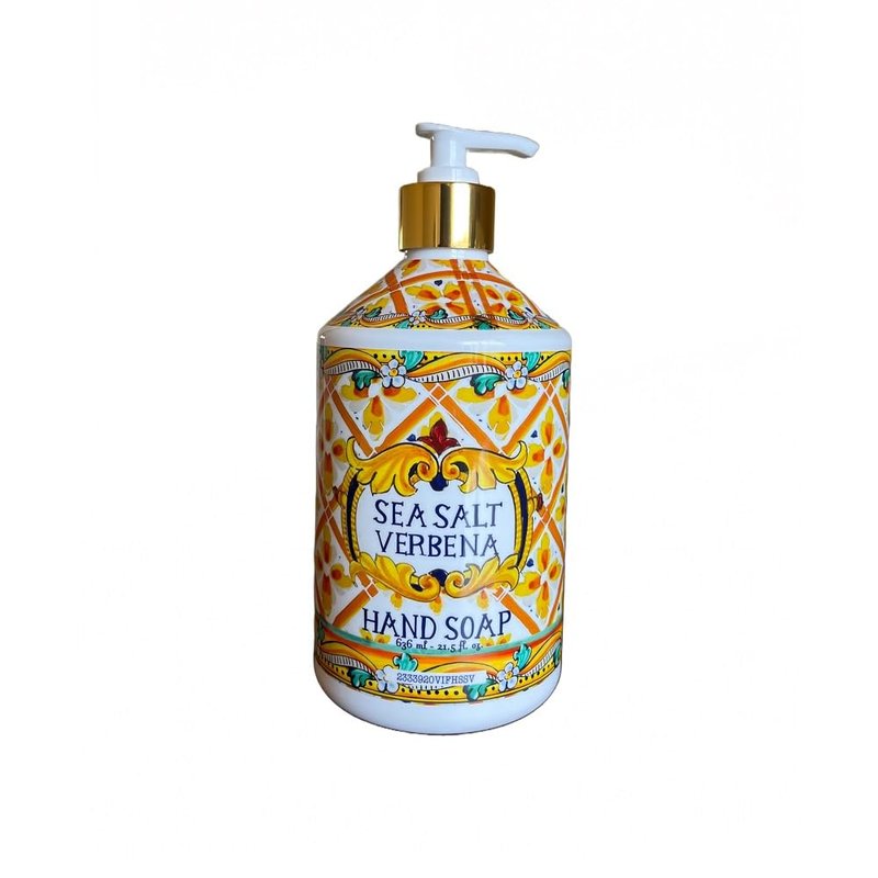 Home and Body Company Hand Soap Villa Flora Collection 16 FL/473ml Bottles infused with Essential Oils (SET OF 4) Sea Salt Verbena, Coconut Citrus, Orchid Vanilla, and White Jasmine