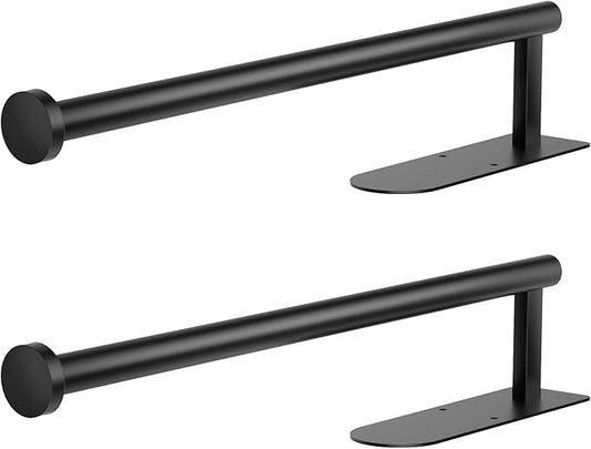 Paper Towel Holder, Self Adhesive or Screw Mounting, Paper Towel Holder Wall Mount, SUS304 Stainless Steel Under Cabinet for Kitchen, Countertop, Cabinet, Bathroom (1, Dark Black)